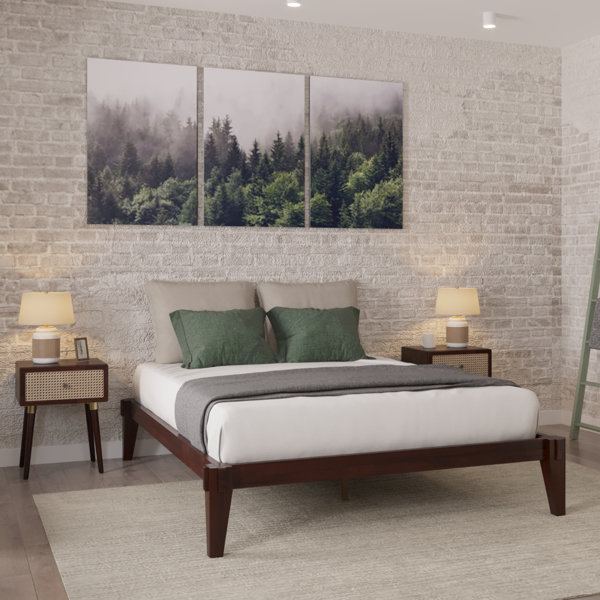 Oliver Jamerian Chalipa Solid Wood Platform Bed Frame without